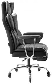 VEVOR Executive Office Chair High Back Chair Footrest &amp; Removable Armrests Black