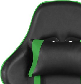 vidaXL Καρέκλα Gaming Περιστρεφόμενη Πράσινη από PVC
