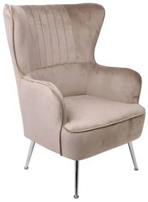 Πολυθρόνα Croma Brown Velure Ε7138,8 76x80x104cm Velvet, Metal