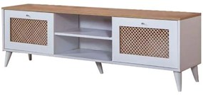 Έπιπλο Τηλεόρασης Goose 277WLN1136 180x55x41cm White-Oak