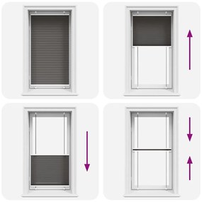 vidaXL Πλισέ περσίδα Μαύρο 75x100 cm Πλάτος υφάσματος 74,4 cm