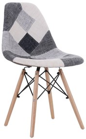 Καρέκλα ArteLibre CORYLOUS Patchwork Ύφασμα/Ξύλο 51x46x82cm-14590001