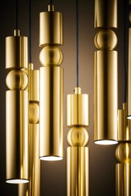 Κρεμαστό Φωτιστικό Alas Φ37cm 7xGU10 Χρυσό