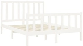 vidaXL Σκελετός Κρεβ. Χωρίς Στρώμα Λευκό 160x200 εκ Μασίφ Πεύκο