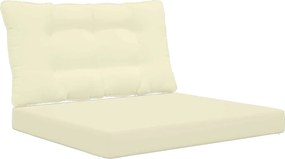 vidaXL Μαξιλάρι Καναπέ Εξωτερικού Χώρου 2 pcs Κρεμ Πολυεστέρας