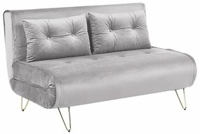 Καναπές κρεβάτι Berwyn 641, Λειτουργία ύπνου, Γκρι, 130x78x81cm, Πόδια: Μέταλλο,Μερικώς συναρμολογημένο