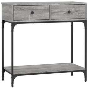 vidaXL Τραπέζι Κονσόλα Γκρι Sonoma 75x34,5x75 εκ. Επεξεργασμένο Ξύλο