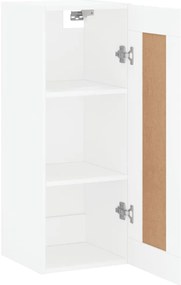 vidaXL Ντουλάπι Τοίχου Λευκό 34,5 x 34 x 90 εκ. από Επεξεργασμένο Ξύλο