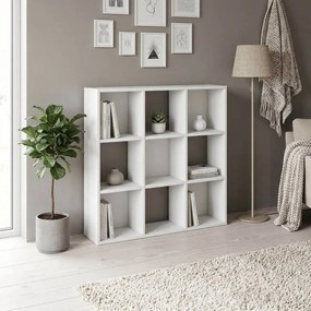 Βιβλιοθήκη Cube Megapap χρώμα λευκό 90x30x90εκ.