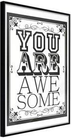 Αφίσα - You Are Awesome - 20x30 - Μαύρο - Χωρίς πασπαρτού