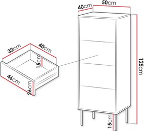 Μπουφές Tresse 4S-Prasino Skouro