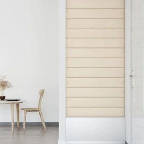 vidaXL Πάνελ Τοίχου 12 τεμ. Λευκό 90x15 εκ. 1,62 μ² Βελούδινα