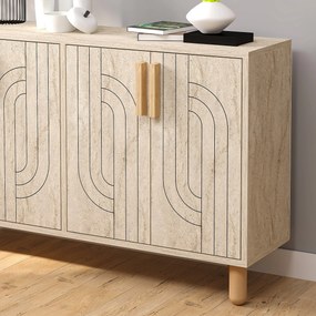 Κονσόλα Τραβερτίνη OLENOR 120x29.6x73.6