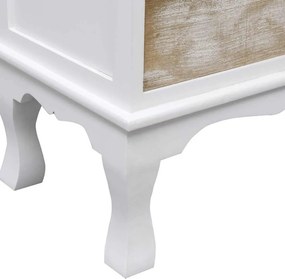 vidaXL Συρταριέρα Λευκή 50 x 30 x 80 εκ. από Ξύλο