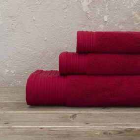 Πετσέτα Προσώπου (50x100) Nima Bath Feel Fresh New 500gsm Μπορντώ,Κόκκινο