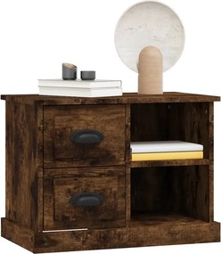 vidaXL Κομοδίνο Καπνιστή Δρυς 60 x 35,5 x 45 εκ.
