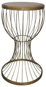 Τραπεζάκι Βοηθητικό Ξύλινη Επιφάνεια D Heronia Lighting-17-0082-Χρυσό 17-0082
