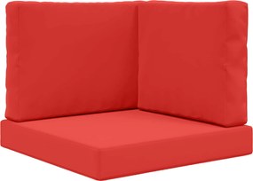 vidaXL Μαξιλάρι Καναπέ Εξωτερικού Χώρου 3 pcs Κόκκινο Πολυεστέρας