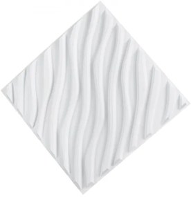 VEVOR 3D Wall Panels 12-Pack 19.7x19.7&#039;&#039; PVC 32 Sq.Ft Coverage Wave Matte White