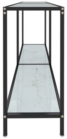 vidaXL Τραπέζι Κονσόλα Λευκό 140 x 35 x 75,5 εκ. από Ψημένο Γυαλί