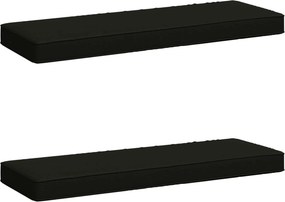 vidaXL Μαξιλάρια Πάγκου 2 Τεμαχίων VUGHT 2 pcs 100% Πολυεστέρας Μαύρο