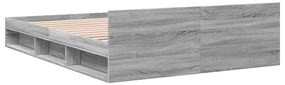 vidaXL Πλαίσιο Κρεβατιού με Συρτάρια Γκρι Sonoma 150x200εκ. Επεξ. Ξύλο