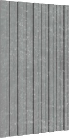 vidaXL Πάνελ οροφής 36 τεμ. Ασημί 80 x 45 cm Γαλβανισμένος χάλυβας