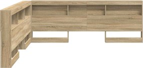 vidaXL Κεφαλάρι Αποθήκης με ράφι Δρύς Sonoma 180 cm Επεξεργασμένο ξύλο