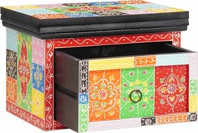 vidaXL Κομοδίνο με συρτάρι 2 pcs Πολύχρωμο 40 x 30 x 28 εκ