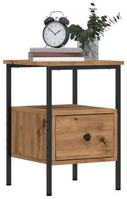 vidaXL Κομοδίνα 2 τεμάχια Artisan Oak 34x36x50 cm Κατασκευασμένο ξύλο