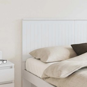 vidaXL Κεφαλάρι με κεφαλάρι Λευκό 160 cm Επεξεργασμένο ξύλο