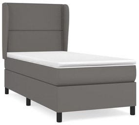 ΚΡΕΒΑΤΙ BOXSPRING ΜΕ ΣΤΡΩΜΑ ΓΚΡΙ 80 X 200 ΕΚ. ΣΥΝΘΕΤΙΚΟ ΔΕΡΜΑ 3128941