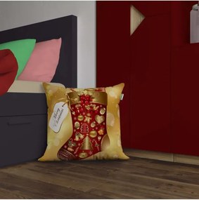 Stewehome Διακοσμητικό μαξιλάρι με 3d ψηφιακή εκτύπωση θεματικό για Πρωτοχρονιά Λευκό