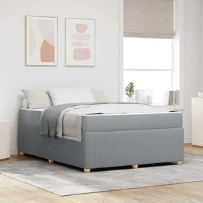 vidaXL Σκελετός Κρεβατιού Άλλο Ανοιχτό γκρι 140 x 200 cm ύφασμα