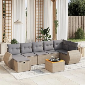vidaXL Patio Sofa Set 6-θέσια Μίξη μπεζ και ανοιχτό γκρι