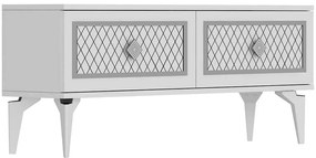 Έπιπλο Τηλεόρασης Arel 475OLV2648 120x29,6x49cm White-Silver