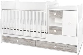 BED MINI MAXI 190/72 COLOUR WHITE/ARTWOOD NEW