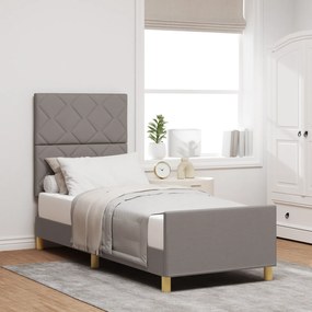 vidaXL Σκελετός Κρεβατιού με κεφαλάρι Taupe 80 x 200 cm ύφασμα
