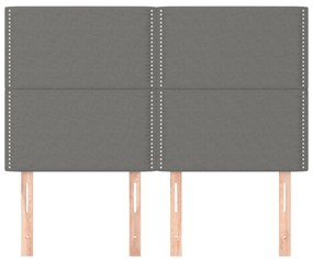 vidaXL Κεφαλάρια Κρεβατιού 4 τεμ. Σκ. Γκρι 72x5x78/88 εκ. Υφασμάτινα