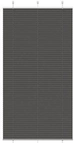 vidaXL Πλισέ περσίδα Μαύρο 110x200 cm Πλάτος υφάσματος 109,4 cm
