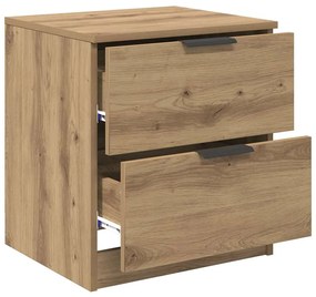 vidaXL Κομοδίνο 2 pcs artisan δρυς 45 x 39 x 50 εκ. Επεξεργασμένο ξύλο