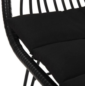 Καρέκλα Πολυθρόνα ALLEGRA C5450.32 Μεταλλική με Μαύρο Wicker &amp; Μαξιλάρι 58x59x82Υεκ. 58x59x82 εκ.