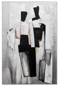 Πίνακας Καμβάς 839421 60x90cm Black-White-Grey Ankor Κάθετοι Canvas