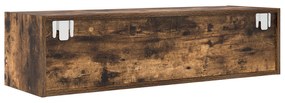 vidaXL Ντουλάπι τηλεόρασης Καπνιστό Δρύινο 100x31x25,5 εκ Επεξεργασμένο ξύλο