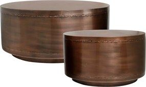 ΤΡΑΠΕΖΆΚΙΑ ΣΑΛΟΝΙΟΎ PTMD SIDE TABLE GEORGY METAL COPPER-COLOURED 80 CM