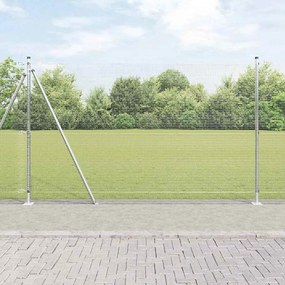 vidaXL Φράχτης  με 13 Πόρους Φλόγας 1.4x50 m Γαλβανισμένος Χάλυβας