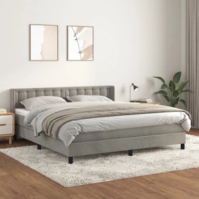 ΚΡΕΒΑΤΙ BOXSPRING ΜΕ ΣΤΡΩΜΑ ΑΝΟΙΧΤΟ ΓΚΡΙ 160X200 ΕΚ. ΒΕΛΟΥΔΙΝΟ 3131207