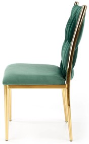 K436 chair color: dark green / gold DIOMMI V-CH-K/436-KR-C.ZIELONY/ZŁOTY