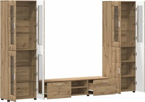 vidaXL Σετ επίπλου τηλεόρασης FLORIN 3 pcs Artisan Oak