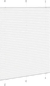 vidaXL Πλισέ περσίδα Λευκό 105x100 cm Πλάτος υφάσματος 104,4 cm